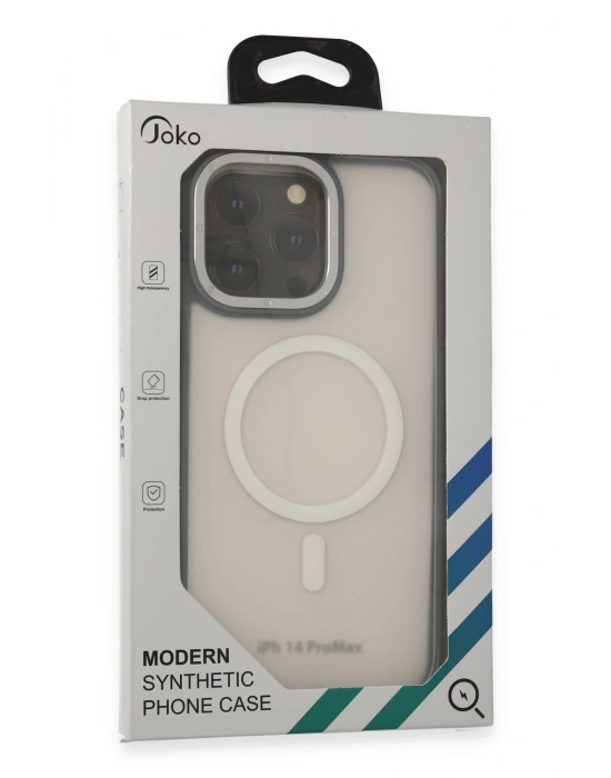 Joko iPhone 14 Pro Max Kılıf Rocky Magsafe Kapak - Siyah-Sarı