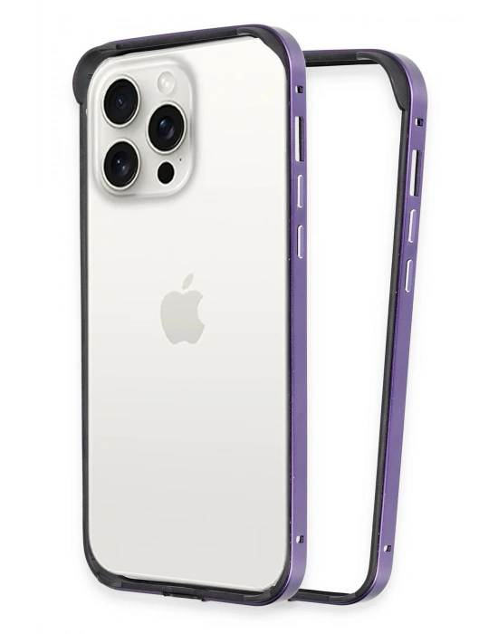 Joko iPhone 14 Pro Max Land Bumper Koruma Kapak - Derin Mor