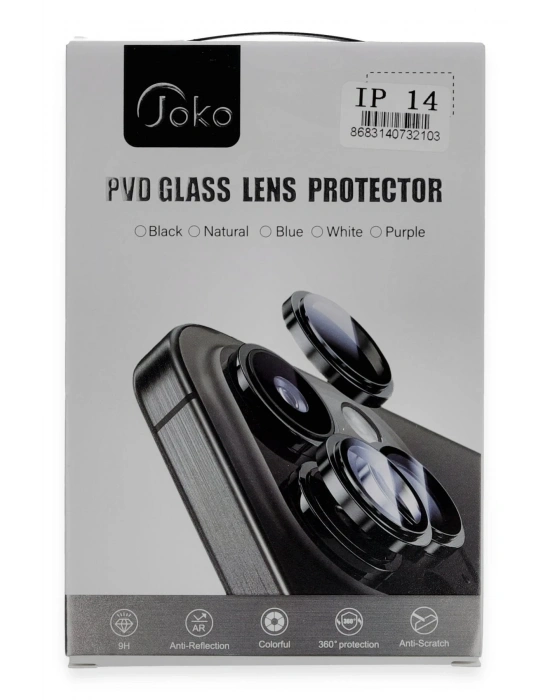 Joko iPhone 14 PVD Metal Kamera Lens - Turuncu
