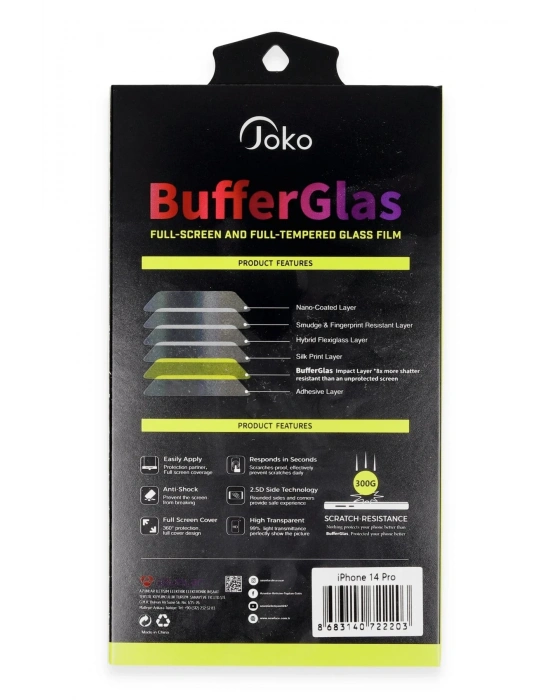 Joko iPhone 15 Buffer Cam Ekran Koruyucu - Siyah