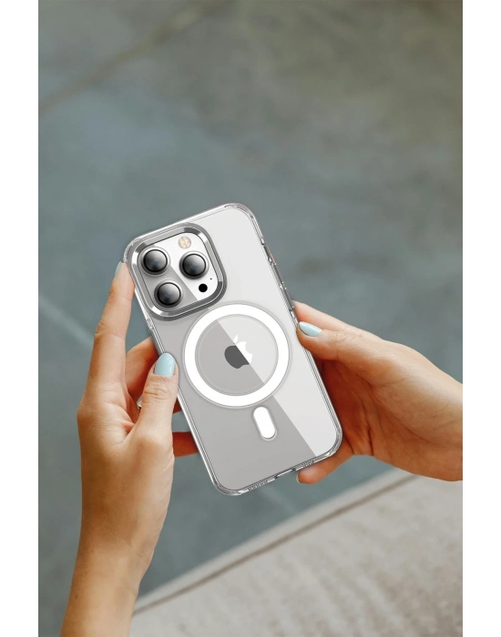 Joko iPhone 15 Pro Kılıf Crystal Magsafe Kapak - Şeffaf