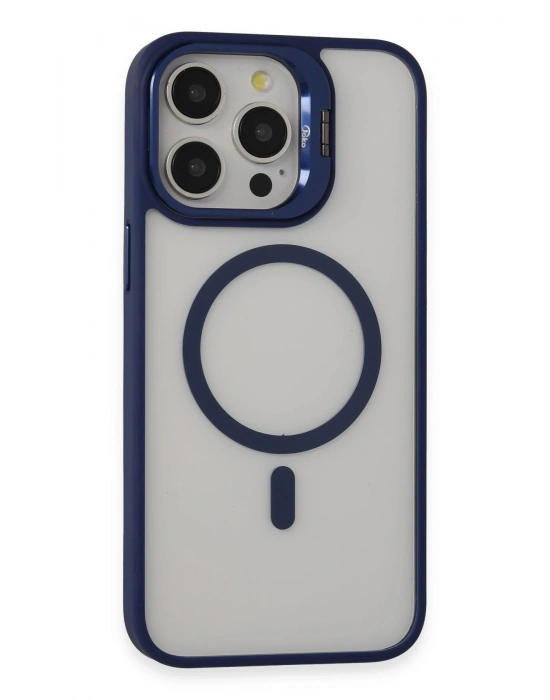 Joko iPhone 15 Pro Kılıf Roblox Lens Magsafe Standlı Kapak - Lacivert