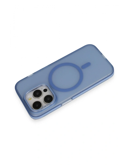 Joko iPhone 15 Pro Max Frost Standlı Magsafe Kapak - Sierra Blue