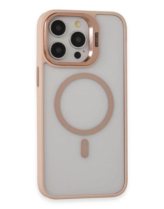 Joko iPhone 15 Pro Max Kılıf Roblox Lens Magsafe Standlı Kapak - Pudra