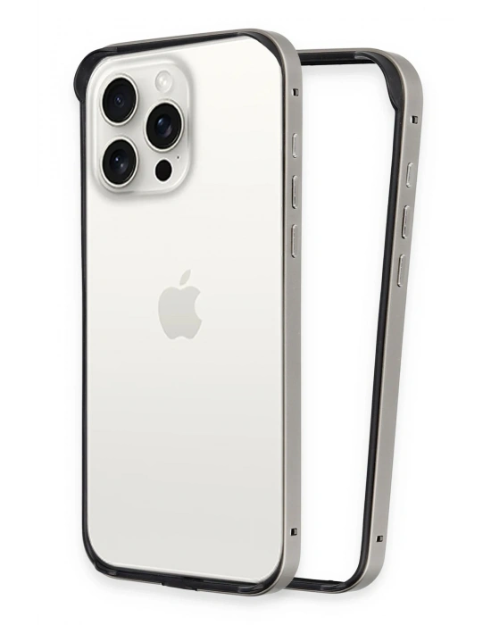 Joko iPhone 15 Pro Max Land Bumper Koruma Kapak - Titan Gri
