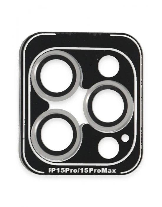 Joko iPhone 15 Pro Max PVD Metal Kamera Lens - Gümüş
