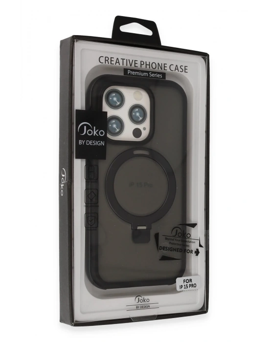Joko iPhone 15 Pro Max Zorda Airbag Magsafe Standlı Kapak - Titan Gri
