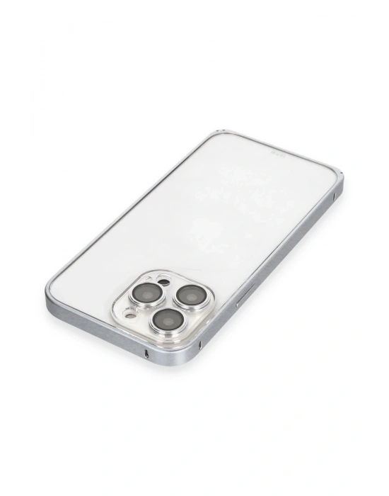 Joko iPhone 15 Pro Metal Bumper Mat Kapak - Gri