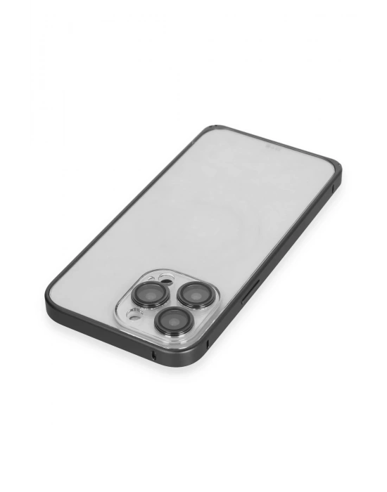 Joko iPhone 15 Pro Metal Bumper Mat Kapak - Siyah