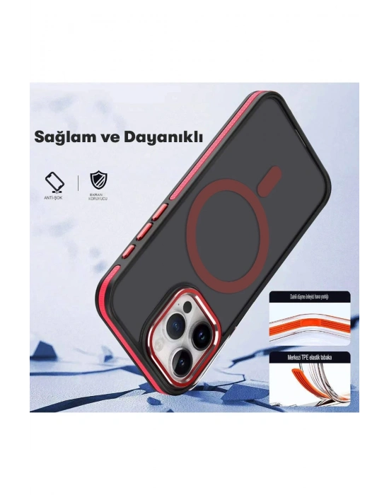 Joko iPhone 15 Pro Winner Magsafe Kapak - Kırmızı