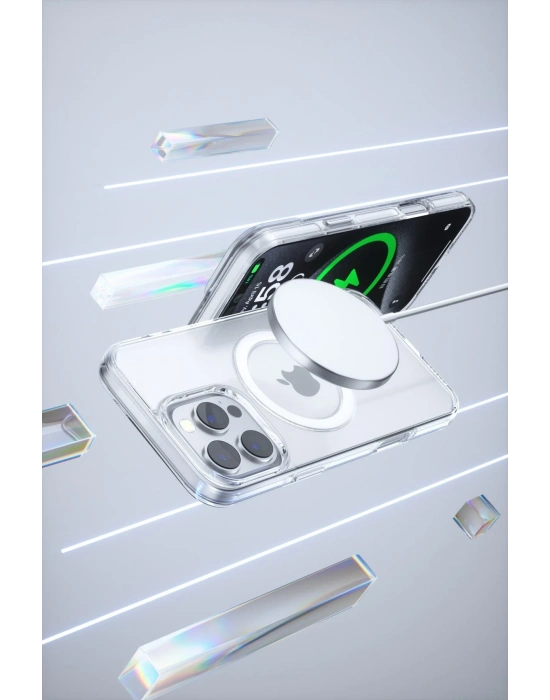 Joko iPhone 16 Pro Gleam PC Sert Magsafe Kılıf - Şeffaf
