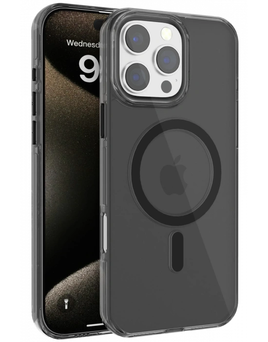 Joko iPhone 16 Pro Max Gleam PC Sert Magsafe Kılıf - Siyah
