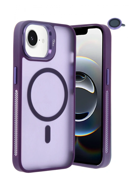 Joko iPhone 16E Flet Lens Magsafe Kapak - Derin Mor