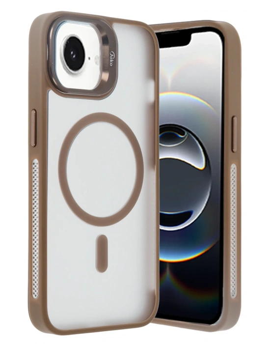 Joko iPhone 16E Flet Lens Magsafe Kapak - Gold