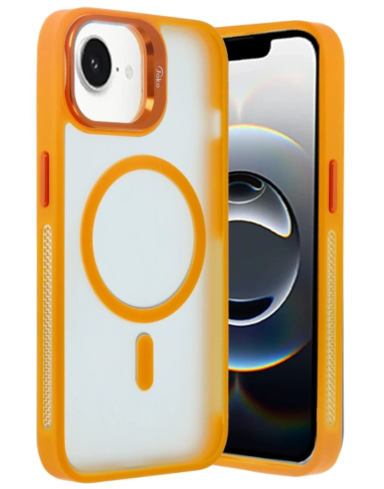 Joko iPhone 16E Flet Lens Magsafe Kapak - Turuncu