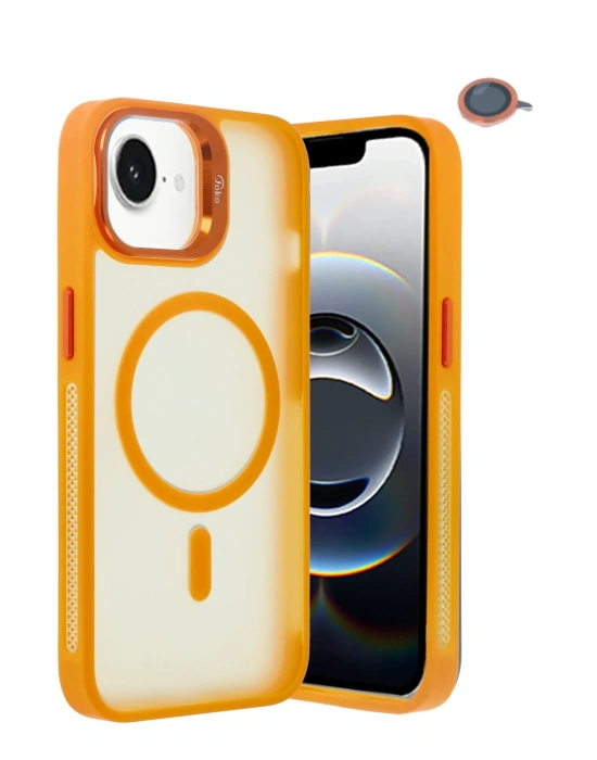Joko iPhone 16E Flet Lens Magsafe Kapak - Turuncu