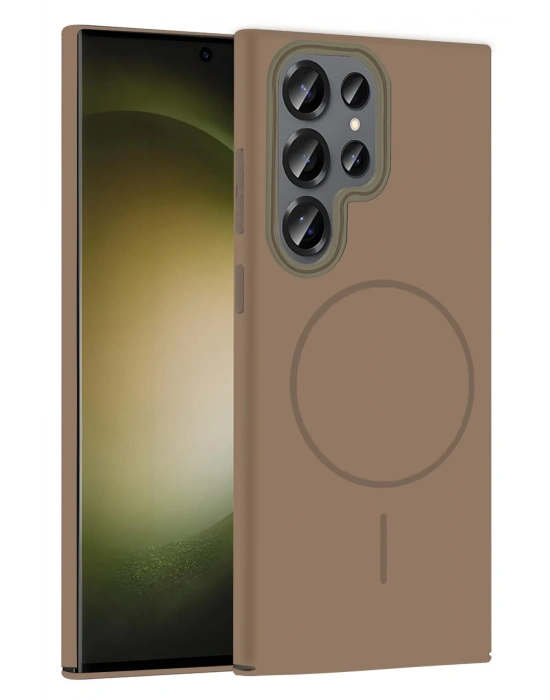 Joko Samsung Galaxy S23 Ultra Broş Magsafe Kapak - Çöl Titanyum