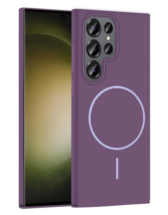 Joko Samsung Galaxy S23 Ultra Broş Magsafe Kapak - Mor