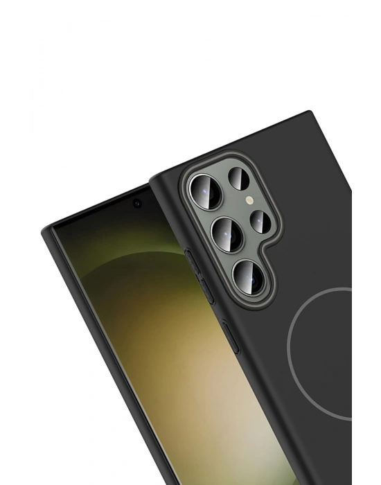 Joko Samsung Galaxy S23 Ultra Broş Magsafe Kapak - Mor