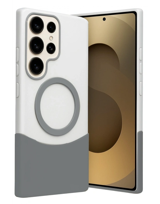 Joko Samsung Galaxy S23 Ultra Velar Magsafe Kapak - Natural Grey