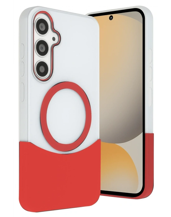 Joko Samsung Galaxy S24 FE Velar Magsafe Kapak - Kırmızı