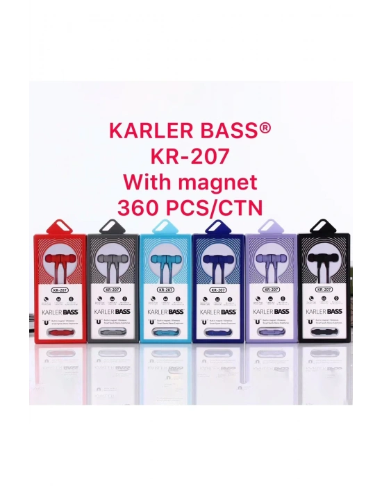 Karler Bass KR-207 Mıknatıslı Kablolu Kulaklık - Mor