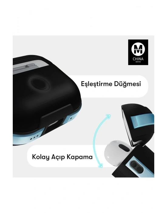 Movenchy Airpods 3 (3.nesil) MO-A8 Armor Kılıf - Lacivert