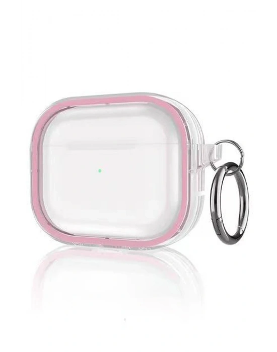 Movenchy Airpods Pro 2 (2.nesil) Shiny Şeffaf Kılıf - Pembe