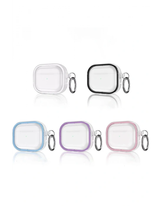 Movenchy Airpods Pro 2 (2.nesil) Shiny Şeffaf Kılıf - Pembe