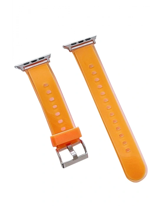 Movenchy Watch 38mm Jelly Silikon Kordon - Turuncu