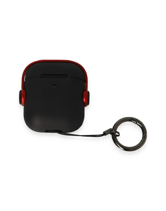 Newface Airpods 2 (2.nesil) Cool Kılıf - Siyah-Kırmızı