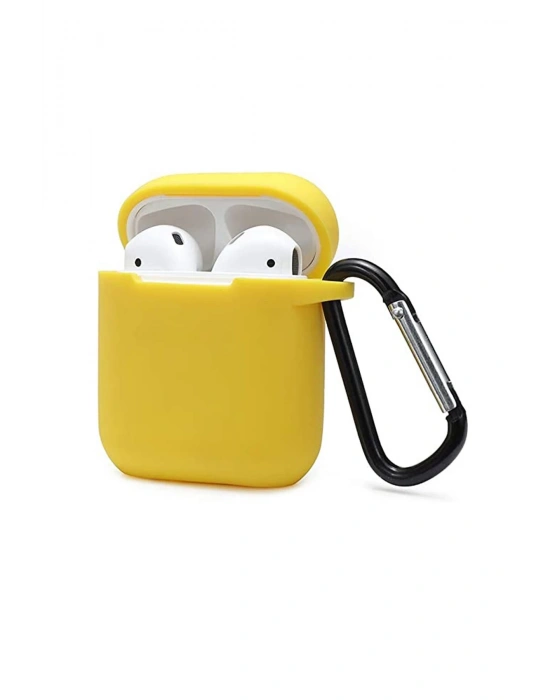 Newface Airpods 2 (2.nesil) Sert Silikon Kılıf - Sarı