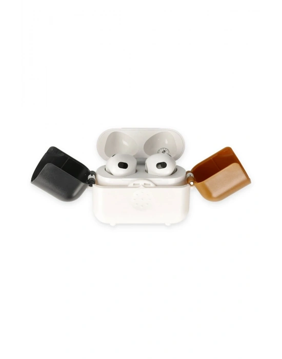 Newface Airpods 3 (3.nesil) Basmalı Kılıf - Beyaz-Siyah-Kahverengi