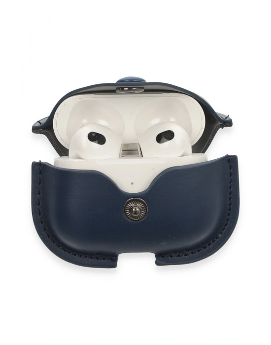 Newface Airpods 3 (3.nesil) Çanta Deri Kılıf - Lacivert