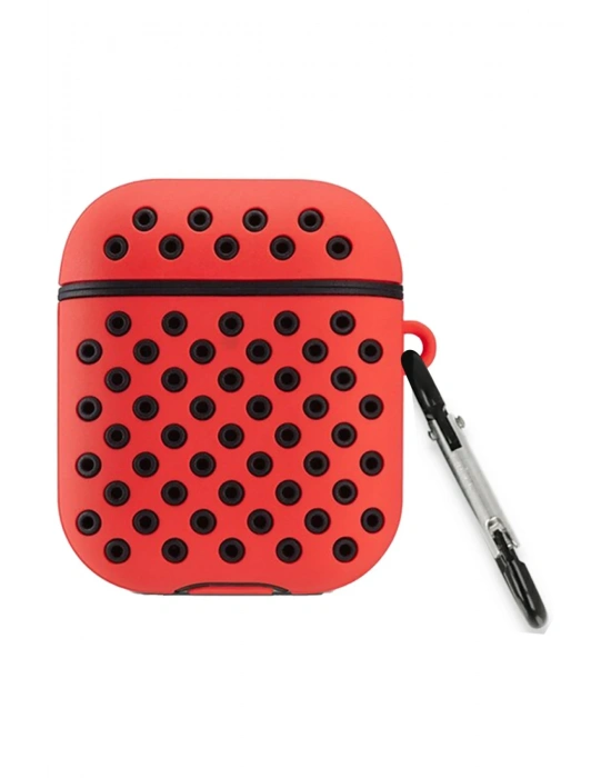 Newface Airpods 3 (3.nesil) Spor Delikli Kılıf - Kırmızı-Siyah