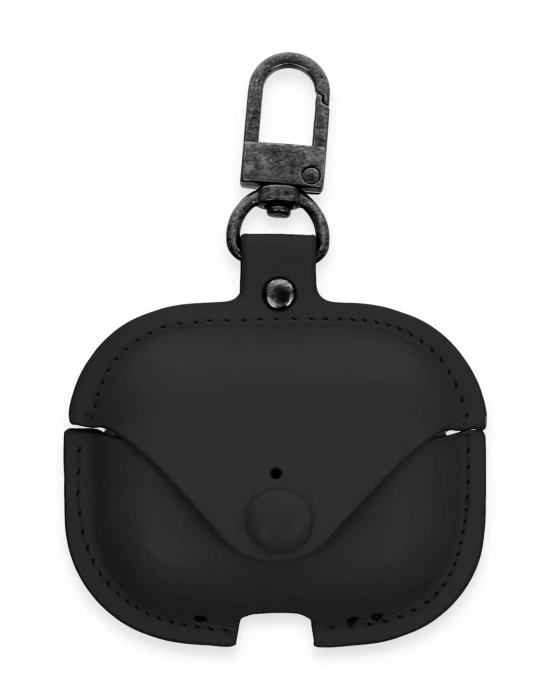 Newface Airpods Pro 2 (2.nesil) Çanta Deri Kılıf - Siyah
