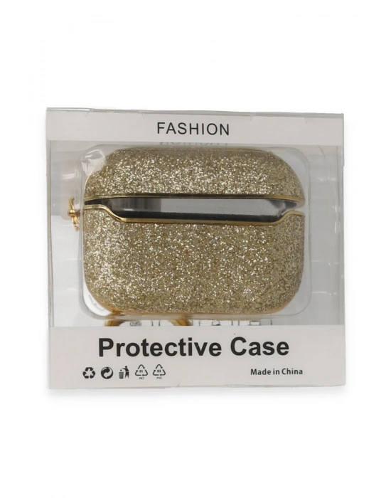 Newface Airpods Pro 2 (2.nesil) Spell Simli Kılıf - Gold