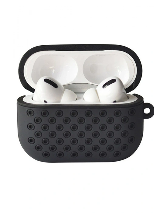 Newface Airpods Pro 2 (2.nesil) Spor Delikli Kılıf - Siyah-Siyah
