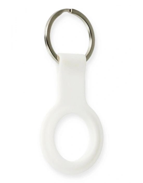 Newface Airtag Silikon Kılıf - Beyaz