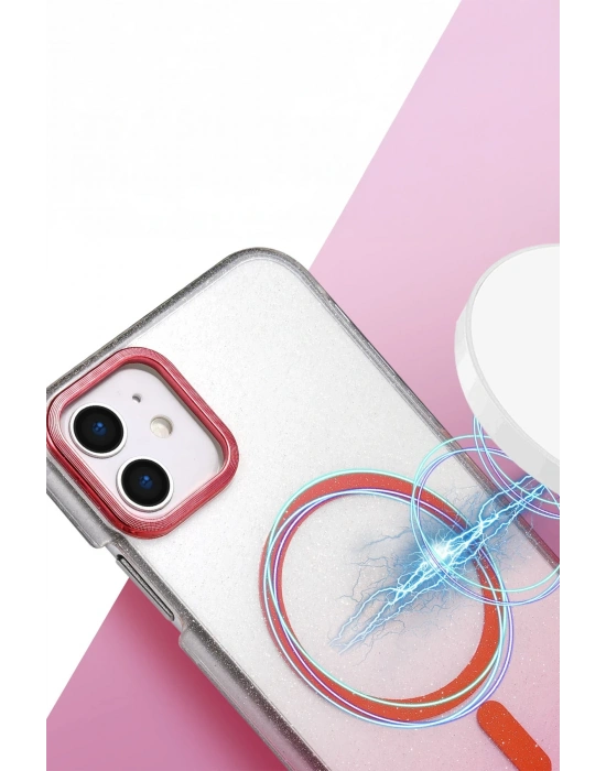 Newface Apple iPhone 11 Glossy Magsafe Kapak - Pembe