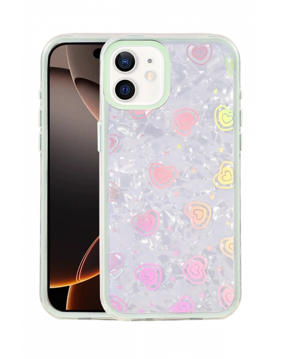 Newface Apple iPhone 11 Lumi Desenli Kapak - Yeşil