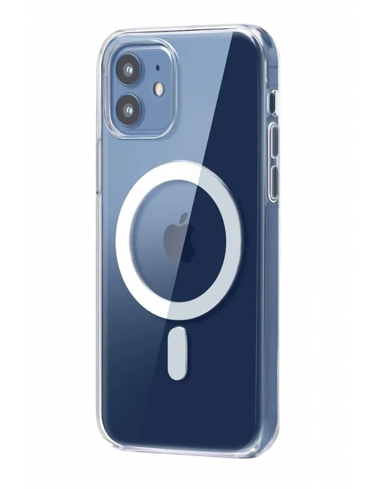 Newface Apple iPhone 12 Combo Sert Şeffaf Magsafe Kapak - Şeffaf