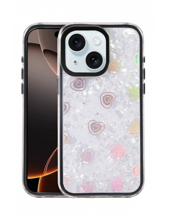 Newface Apple iPhone 14 Lumi Desenli Kapak - Siyah