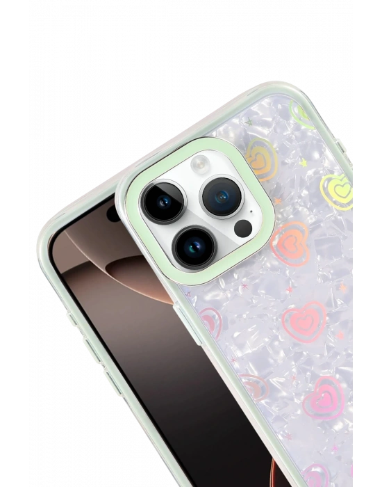 Newface Apple iPhone 14 Lumi Desenli Kapak - Yeşil