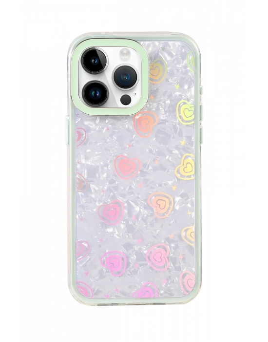 Newface Apple iPhone 14 Lumi Desenli Kapak - Yeşil