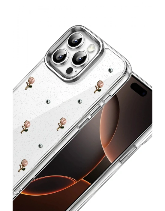 Newface Apple iPhone 14 Pro Max Fiyonk Desenli Kapak - Desen 6