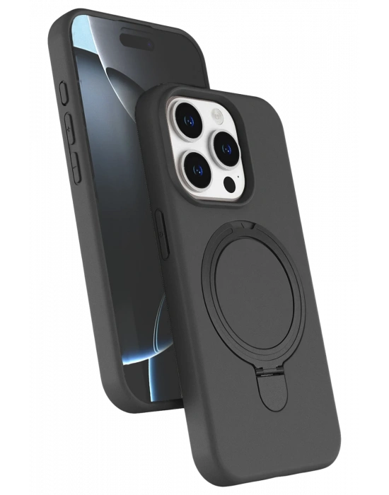 Newface Apple iPhone 14 Pro Max Regal Magsafe Standlı Kapak - Titan Gri