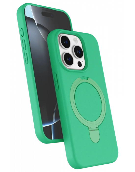 Newface Apple iPhone 14 Pro Max Regal Magsafe Standlı Kapak - Yeşil