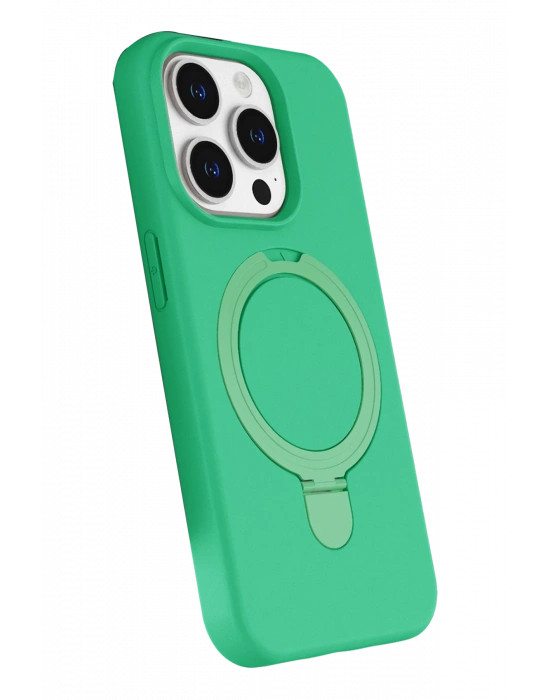 Newface Apple iPhone 14 Pro Max Regal Magsafe Standlı Kapak - Yeşil