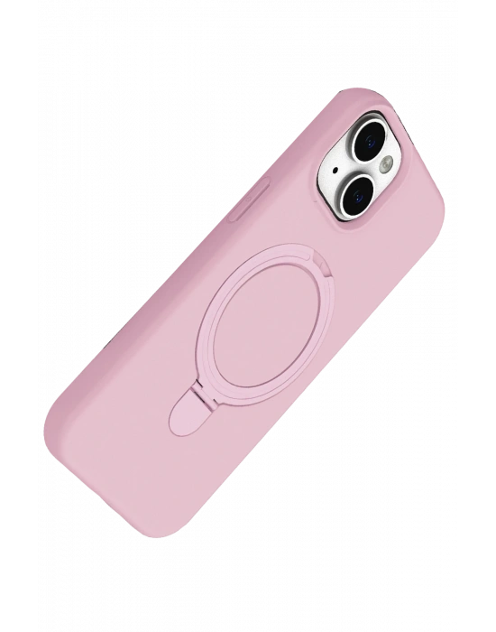 Newface Apple iPhone 14 Regal Magsafe Standlı Kapak - Açık Pembe
